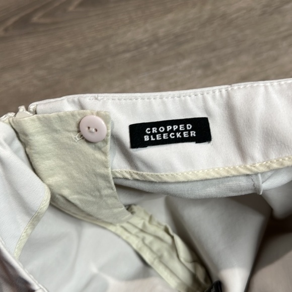 LAFAYETTE 148 BLEECKER TROUSER CROPPED PANTS IN IVORY WOMEN’S Size 0 - Picture 4 of 14